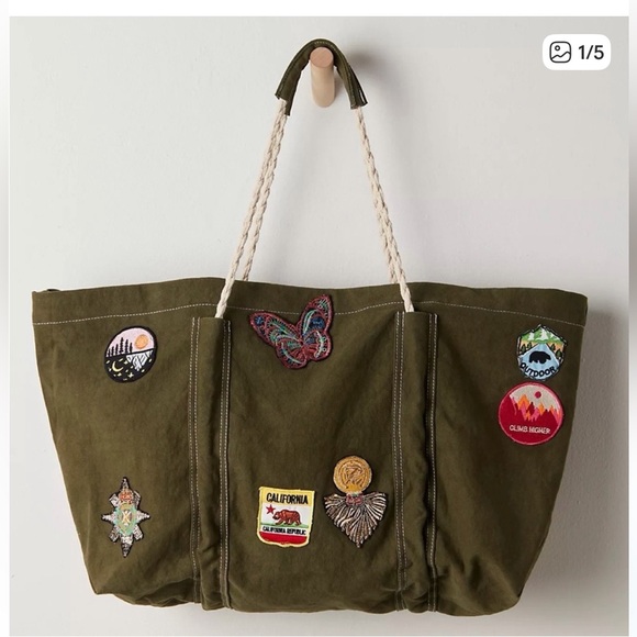 Free People Handbags - Free People Been There Badge Tote NWT